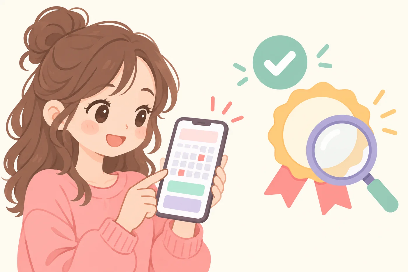 正規の予約ページから予約することを促すイラスト