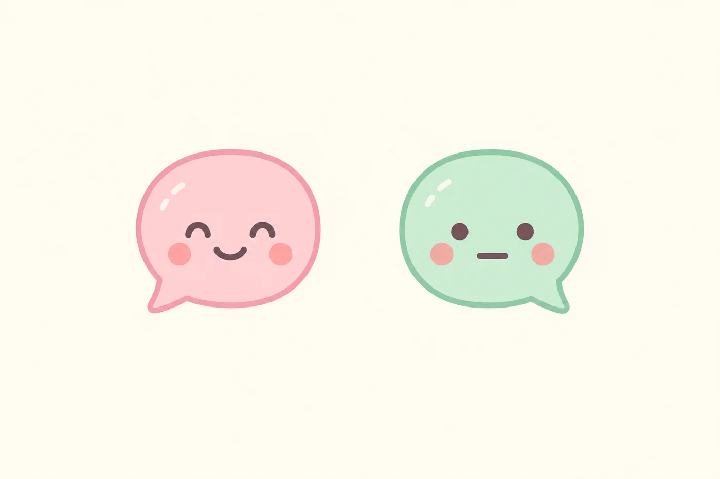 好意的な口コミと中立的な口コミのイメージイラスト